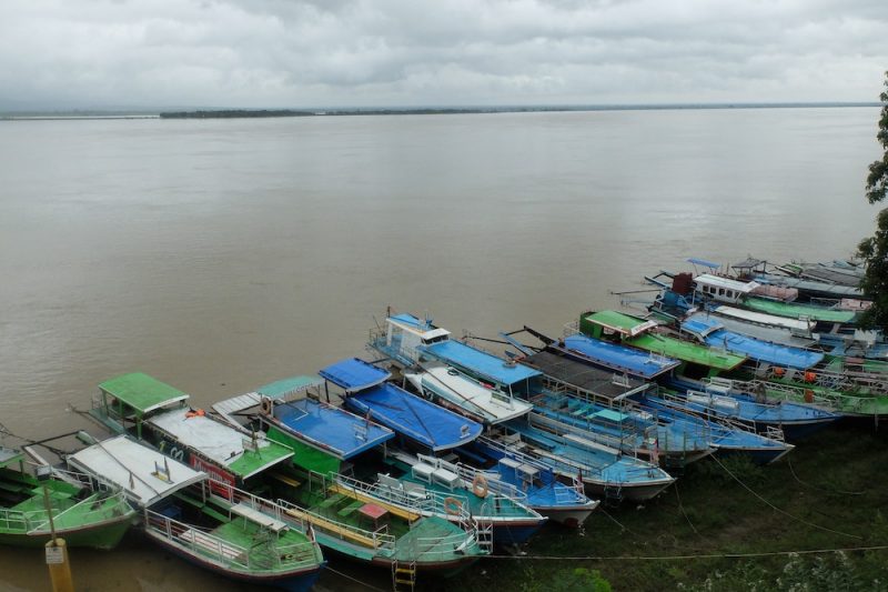 The Irrawaddy river, with its colorful boats, runs through Bagan, an important lifeblood.