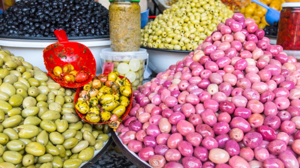 Olives in the souks of Marrakech