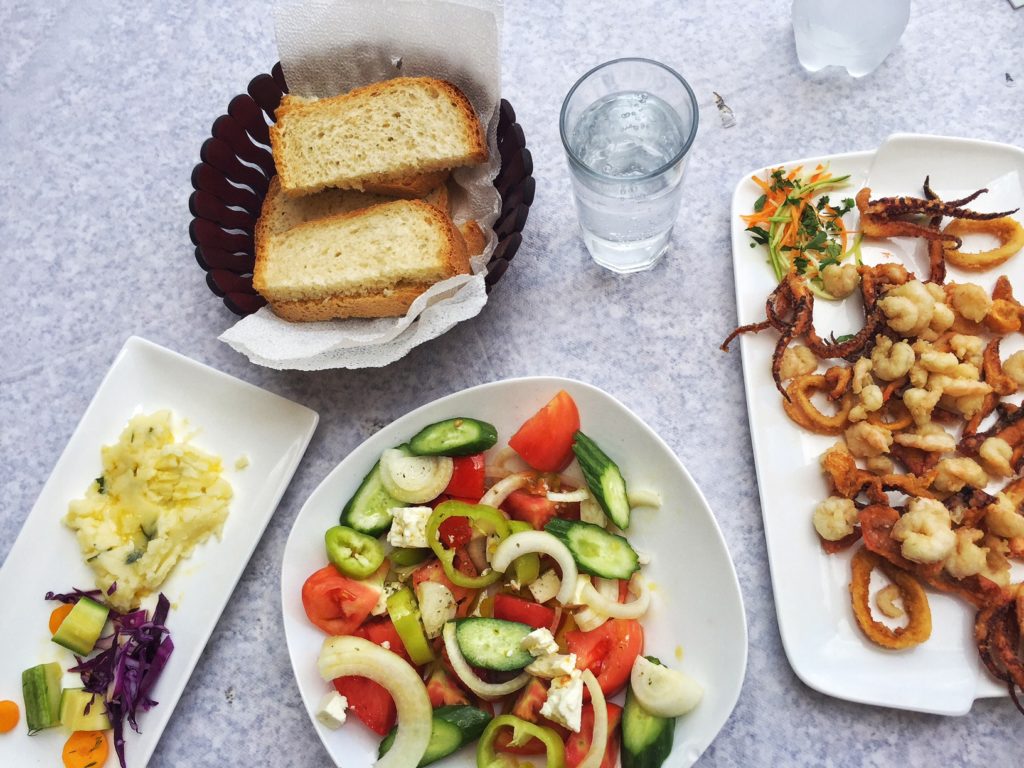 Rakia served with food