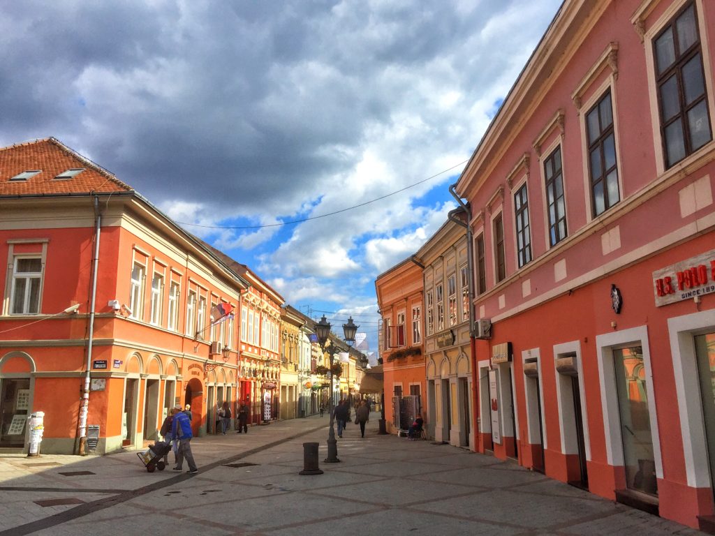 The colorful streets of downtown Novi Sad