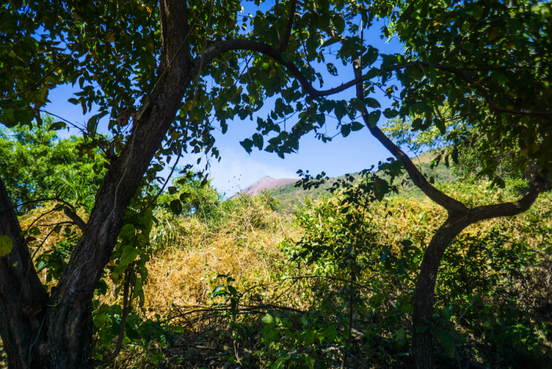 telica volcano from afar