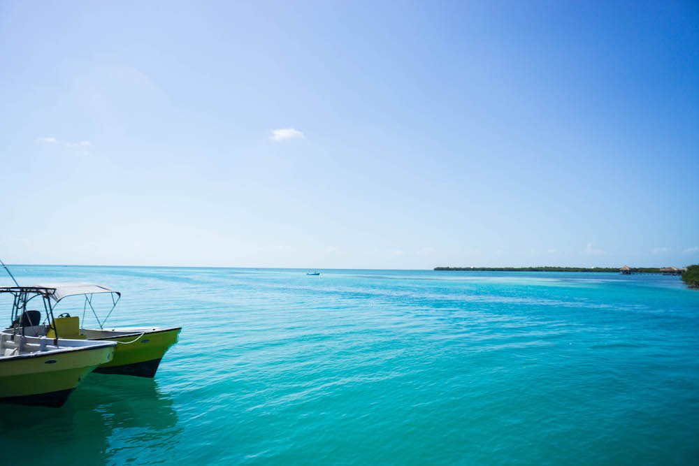 caye caulker belize boats and water