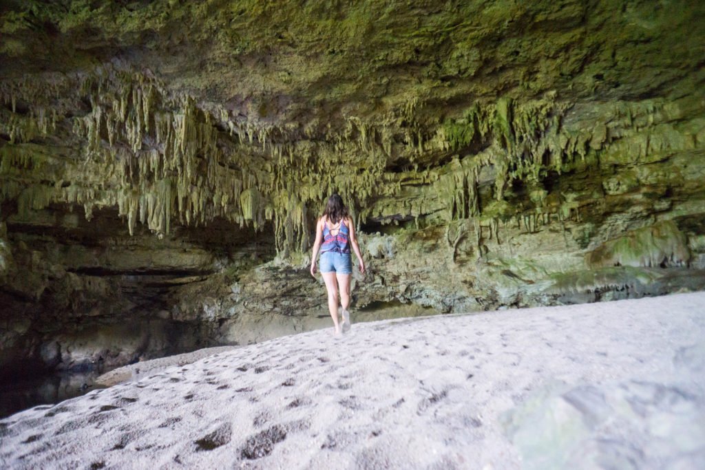 Allison in the Rio Frio cave complex on a guided tour