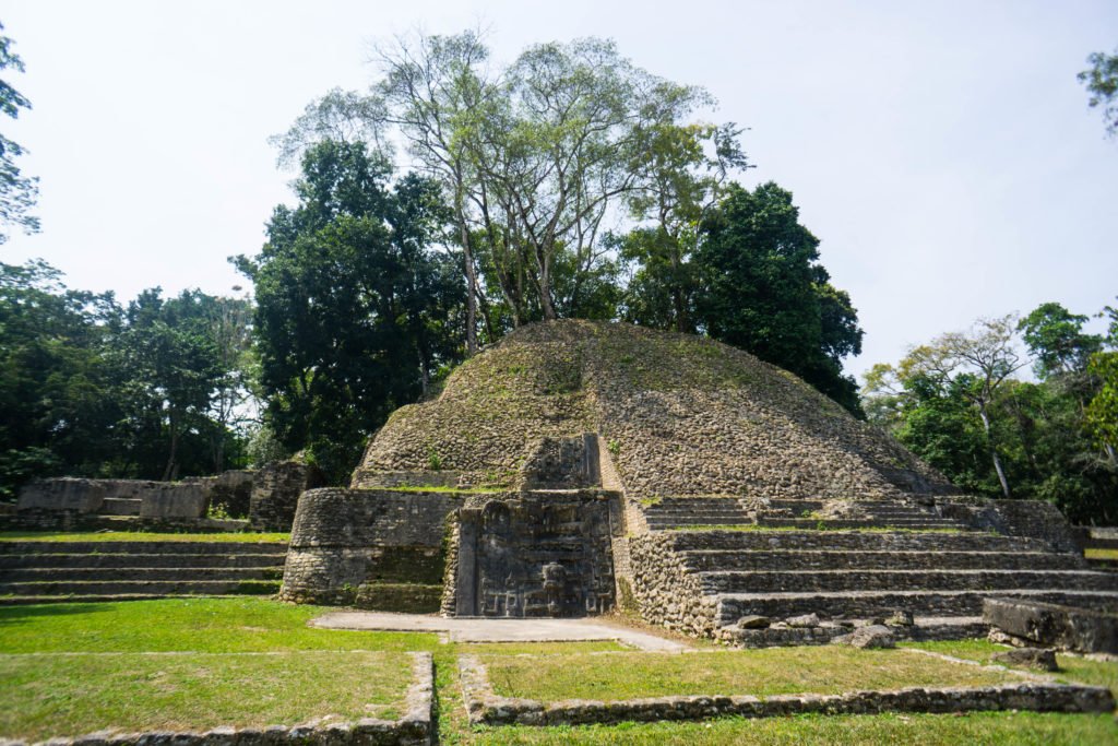 view of the caracol pyramids in the heart of belize