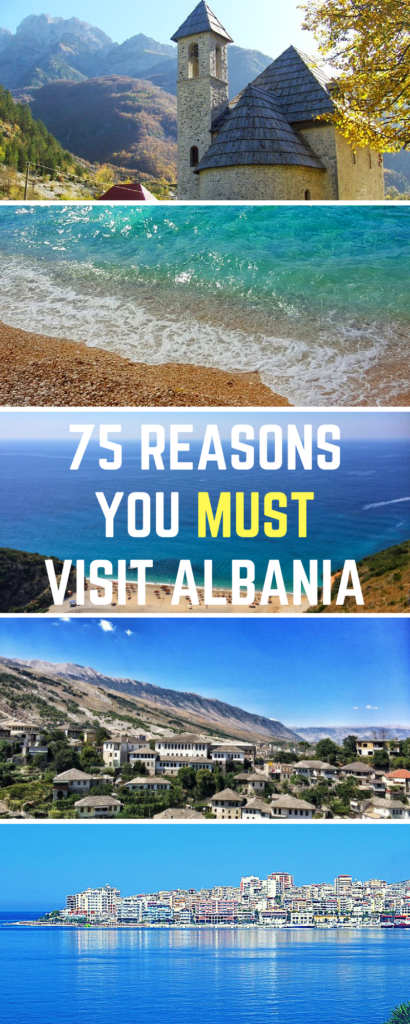 Travel Albania and be astounded by the food, history, picture opportunities, beaches, and culture. From the capital of Tirana to the Albanian Riviera, there’s so much history and wonderful people to be found. Need convincing? I’ve got 75 reasons why this is literally my favorite country I’ve ever been to.