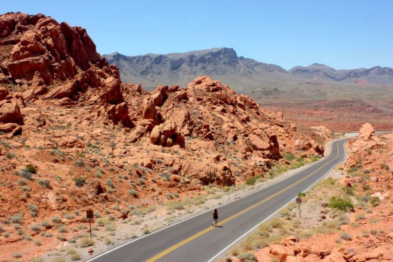 Allison walking in the valley of fire