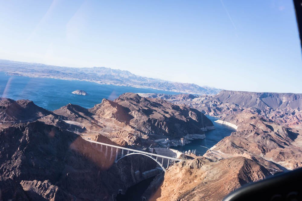 The hoover dam was part of helicopter in Vegas tour