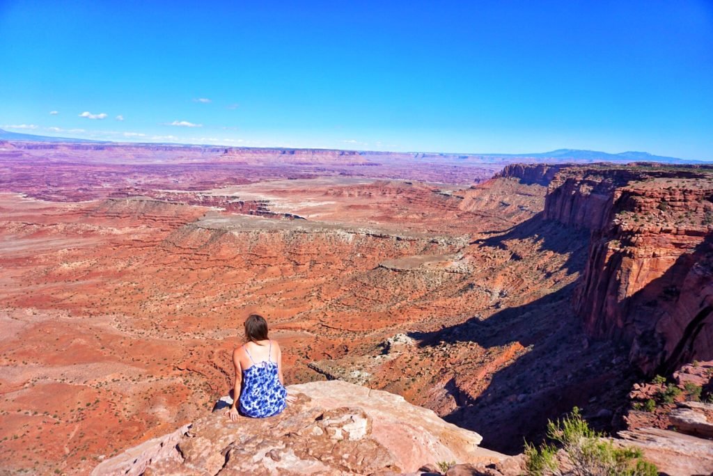 Sitting on the edge looking over Canyonlands national park