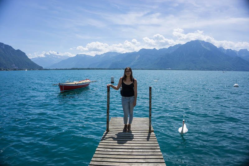 Allison Green in Montreux in the summer