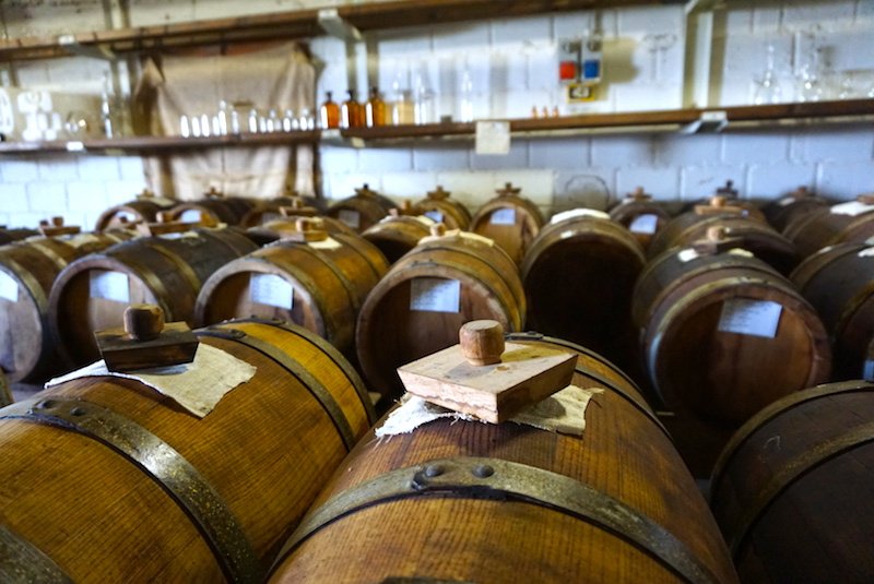 balsamic vinegar aging in barrels