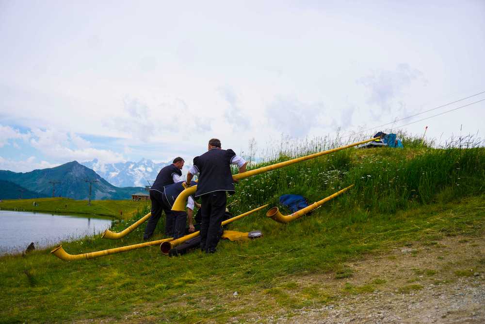 At the Nendaz alphorn festival