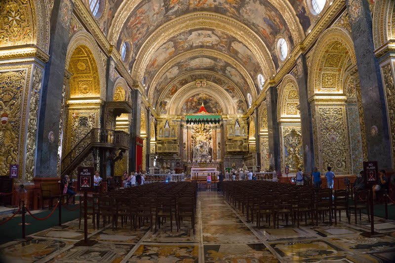 Unique places to visit in Malta include this beautiful church