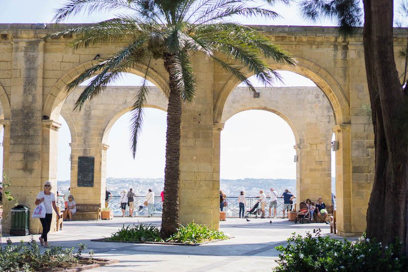 The arches of the Upper Barrakka Garden area