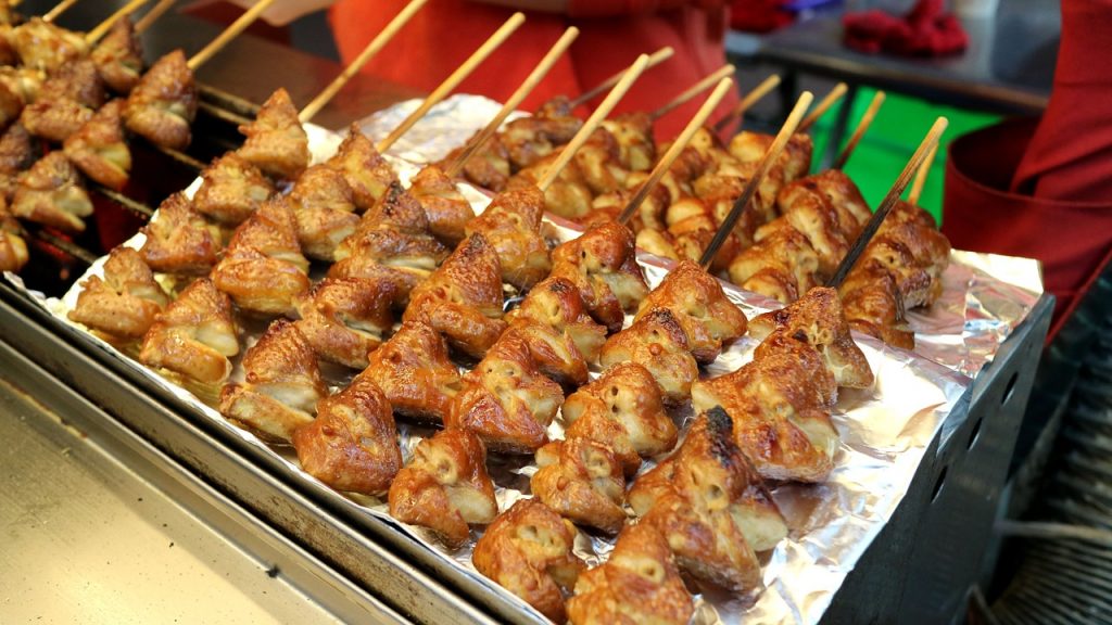 chicken served at a night market in taipei