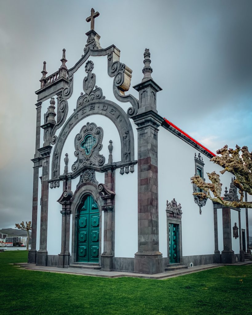 a brilliant church on a hill on a cloudy day