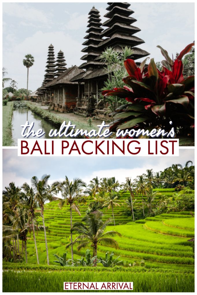 Planning a trip to Indonesia and don't know what to pack for Bali? This women's Bali packing list will help you decide what to bring to Bali (and what to leave behind). Don't make any Bali packing mistakes - this guide will help decide what to wear in Bali and what you can't forget!