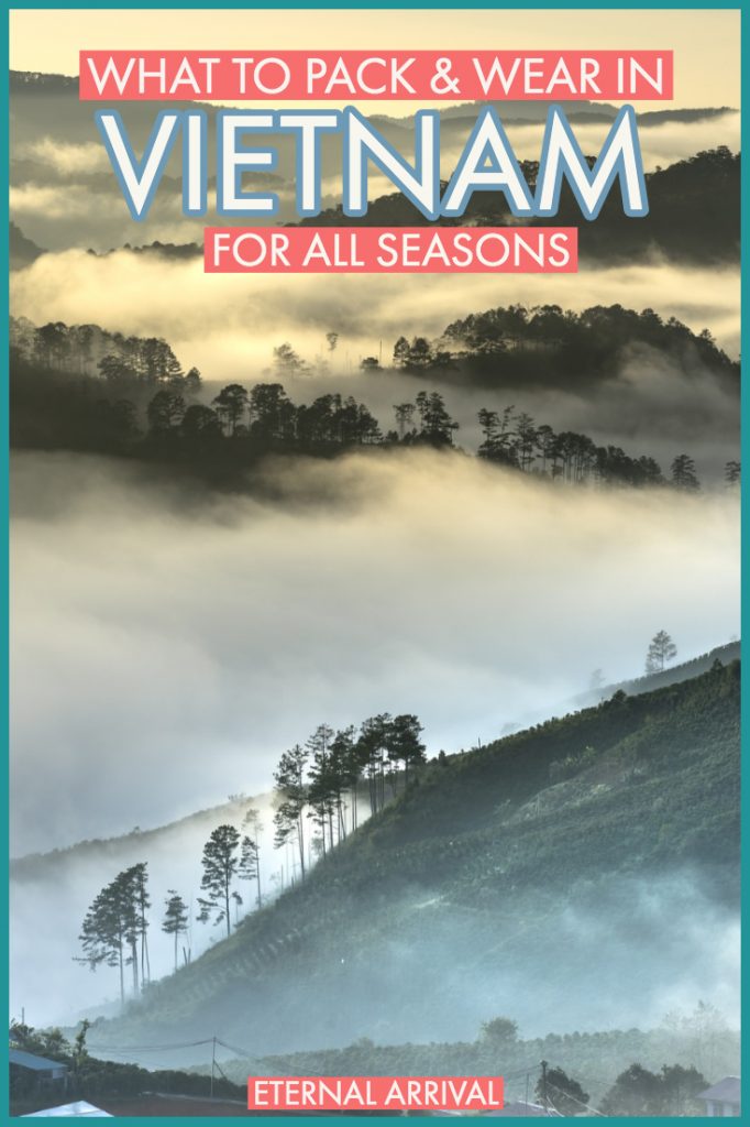 Wondering what to pack for Vietnam? I've got you covered with these Vietnam packing list for winter, summer, wet season and dry season. From the cool rainy weather of Sapa to the warm beaches in the south to the buzzy humid cities of Hanoi and Saigon, this is what to wear in Vietnam for women and men .