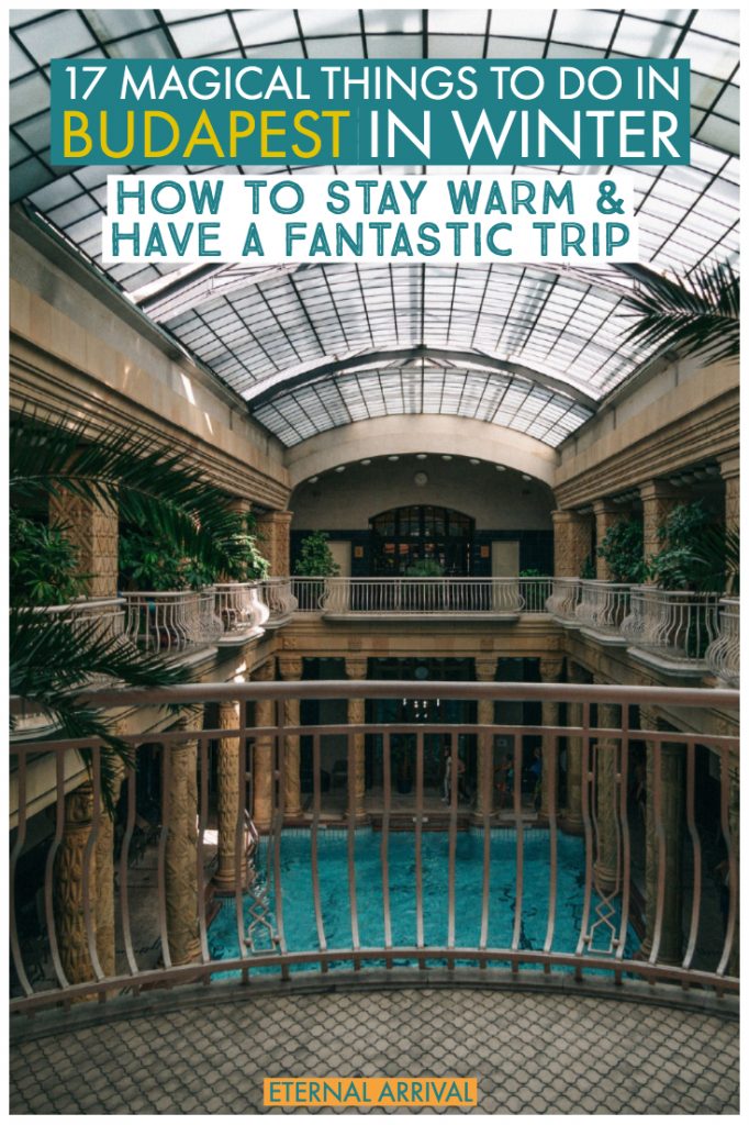 Going to spend winter in Budapest? Here are my top things to do in Budapest in winter, from thermal baths to Budapest Christmas markets to mulled wine to hearty Hungarian food and beyond! All the best things to do in Budapest in December, January, and February.