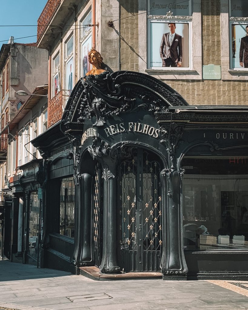 doorway in porto with traditional archit