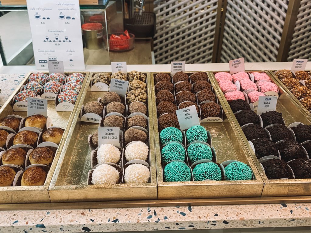 brazilian sweets covered in sprinkles in different colors