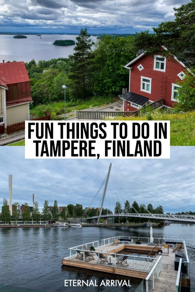 Don’t know what to do in Tampere, Finland? I visited Tampere in summer (but Tampere in winter would be amazing too!) and compiled this Tampere travel guide with all the best things to do do in Tampere. From unique architecture to saunas to funky museums like the Moomin Museum and Lenin Museum, and former factories turned cool breweries and funky bars, there’s so much to do in Tampere!