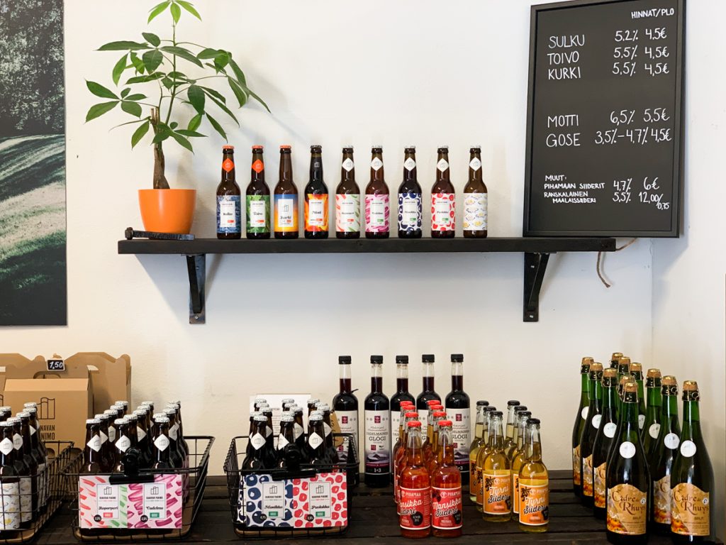 a display of beer at panimo