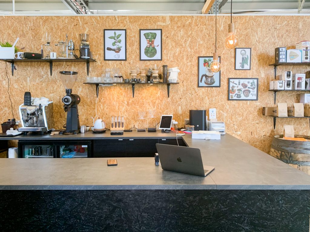 a hip and modern coffee shop