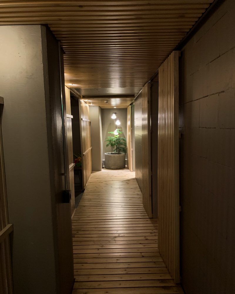 interior of a modern sauna in finland's sauna capital of the world, tampere