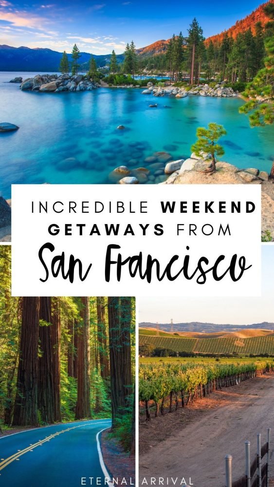 Want to plan a weekend getaway from San Francisco? These overnight trips from San Francisco are perfect for a 2 or 3 day trip. From Lake Tahoe to Yosemite to San Luis Obispo and beyond, these are all the best weekend trips from the SF Bay Area!