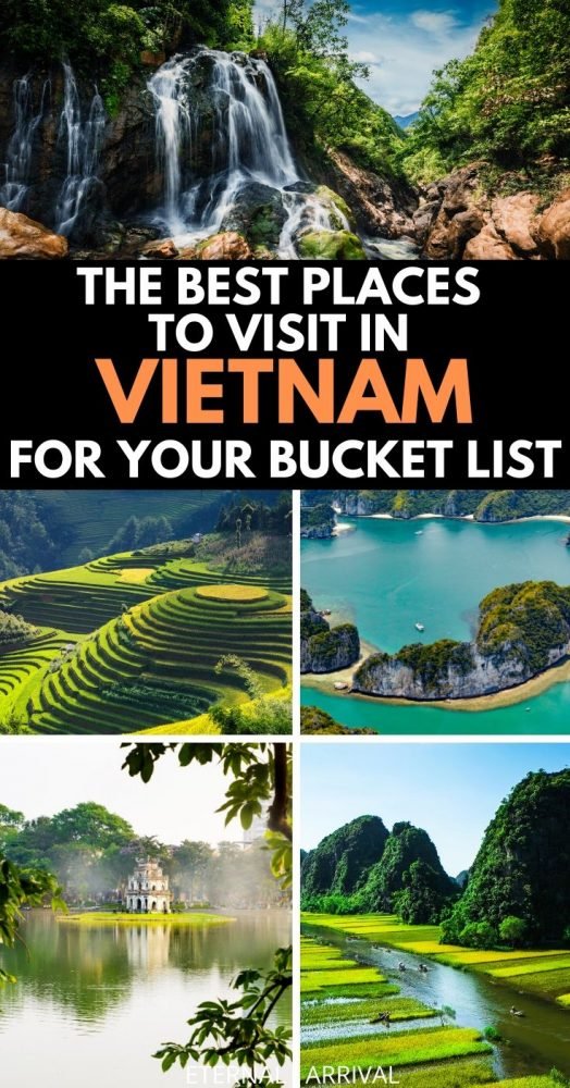 Not sure where to go in Vietnam? Here's a handy Vietnam bucket list, full of Vietnam trip inspiration to plan the perfect Vietnam itinerary. From Hanoi to Saigon / Ho Chi Minh City to Ha Long Bay and Sapa, islands in Vietnam, beaches in Vietnam, and rice fields in Vietnam, there are so many places to visit in Vietnam!  beautiful places in Vietnam | Vietnam travel tips | travel in Vietnam | Vietnam itinerary ideas | Vietnam photography | Vietnam cities | Vietnam nature