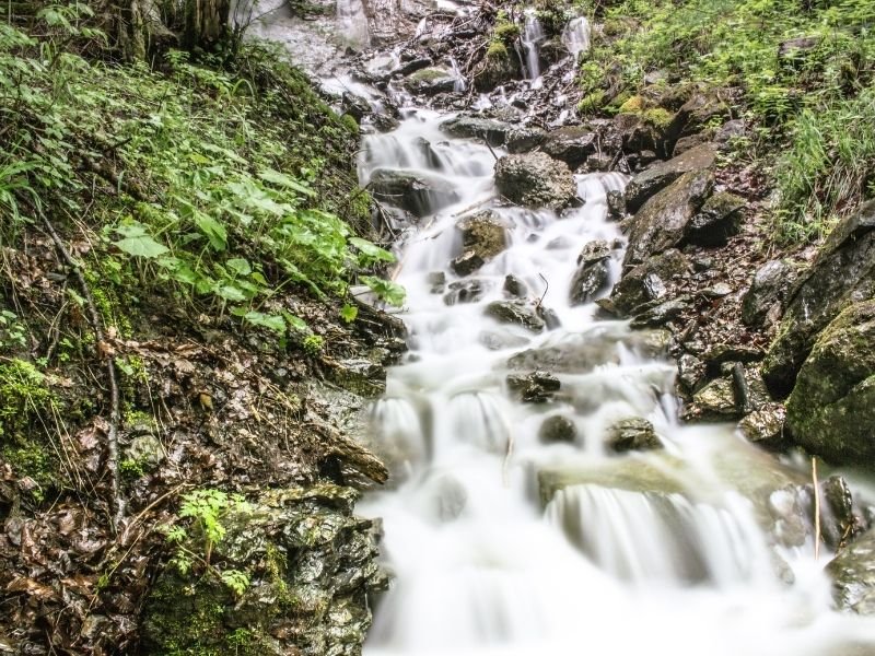 a beautiful waterfall near Interlaken Switzerland