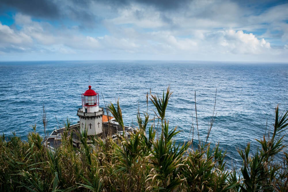 lighthouse at the edge of the azores