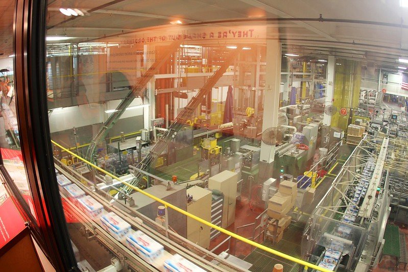 The interior of the Coors factory, a brewery in Golden CO that is a popular day trip from Denver