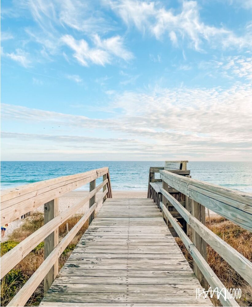 boardwalk leading to a beautiful beach