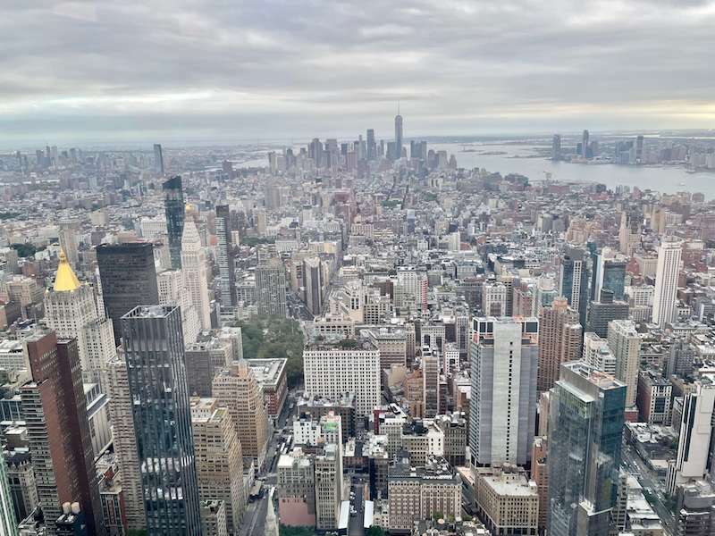 Views from the Empire State Building of Lower Manhattan