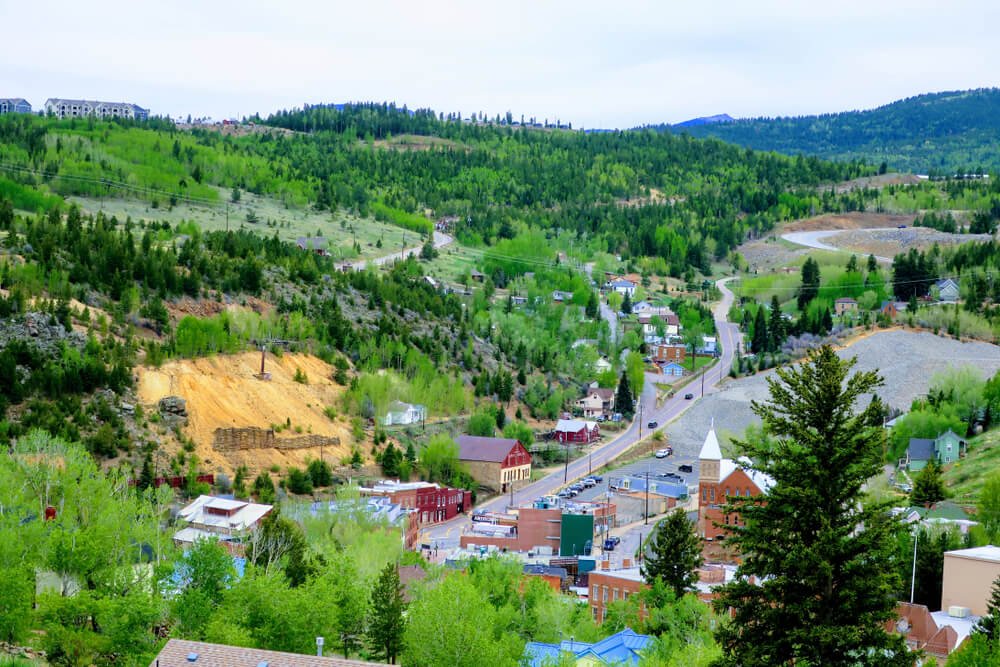 View from above Central City in Colorado, a fun town where gambling is allowed!