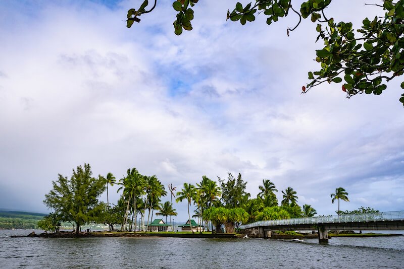 Road on Banyan Drive, Hilo, big island of Hawaii