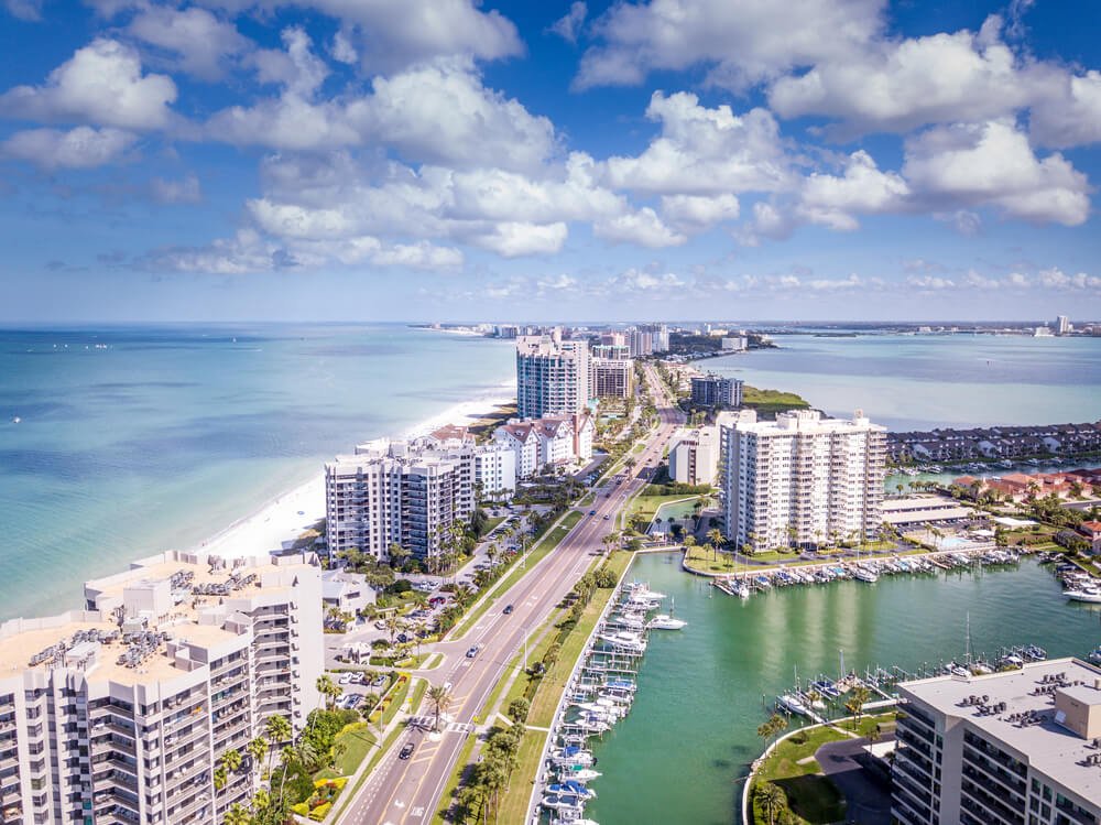 view of miami florida from an aerial shot