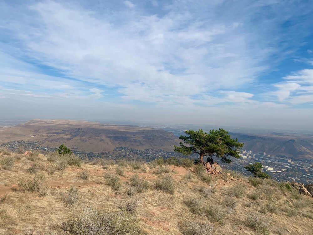 Scenic view of Golden, Colorado from the top of Mt. Galbraith trail