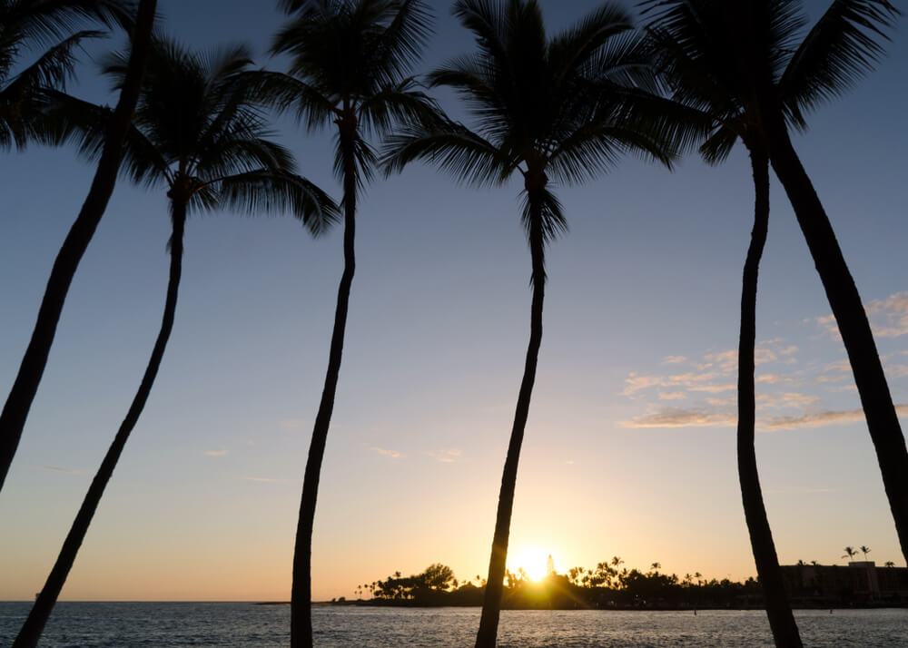 the beautiful area of alii drive in kona