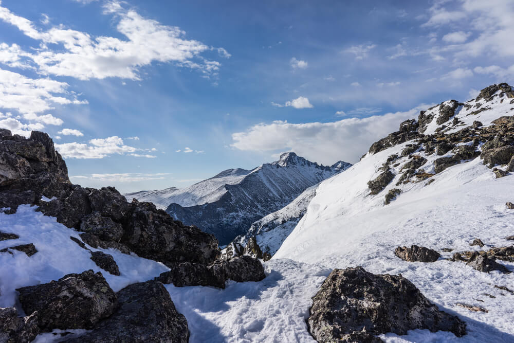 View of Longs Peak in Rocky Mountain National Park, Colorado