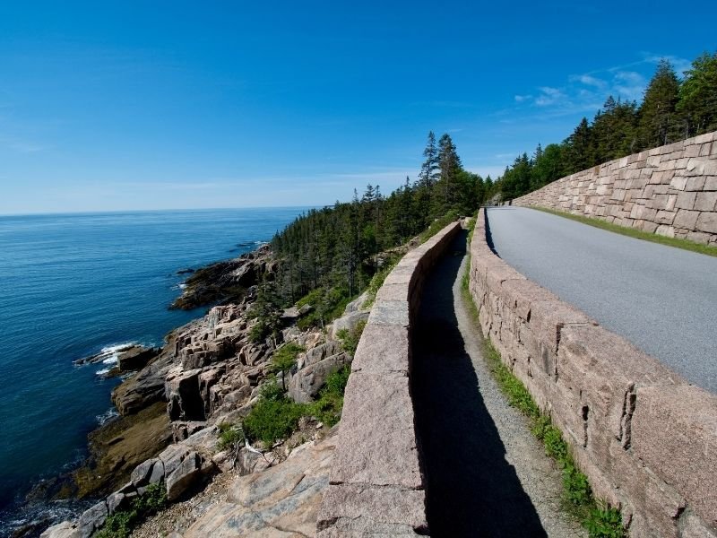 road in acadia national park