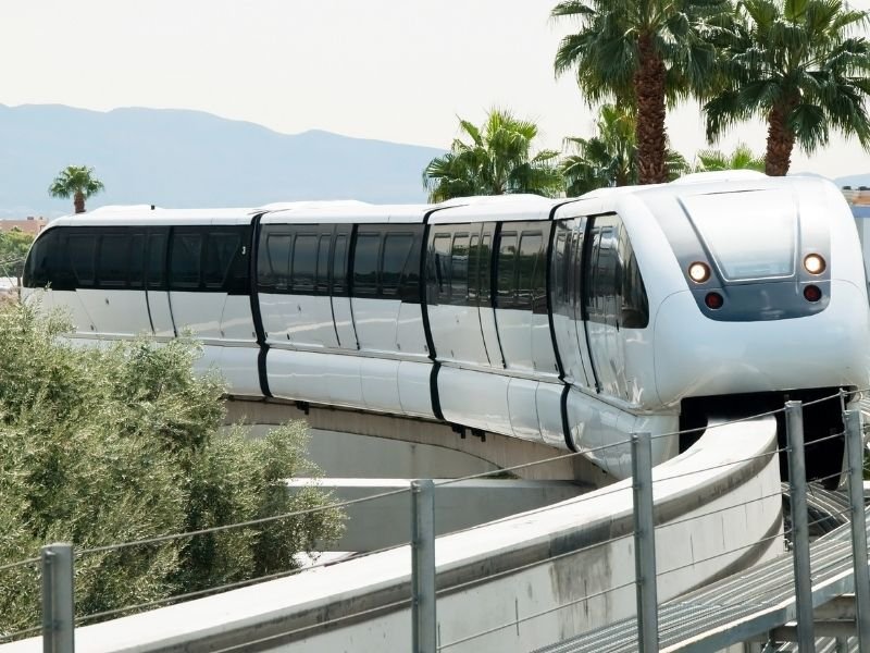 public transit in las vegas - the las vegas monorail train serves the strip