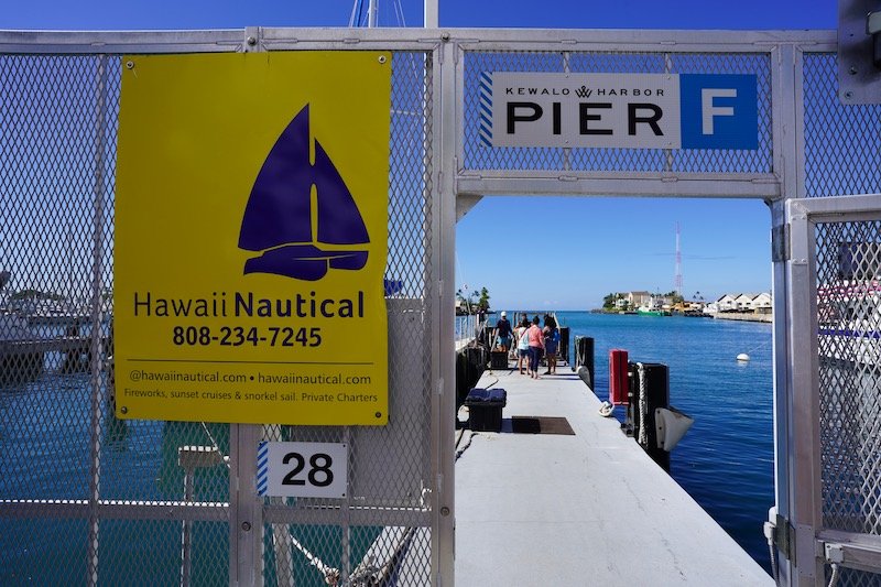 pier F at the kewalo harbor where the hawaii nautical boat docks