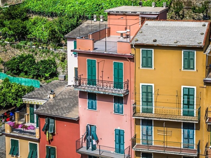 charming colorful buildings in the town of manarola