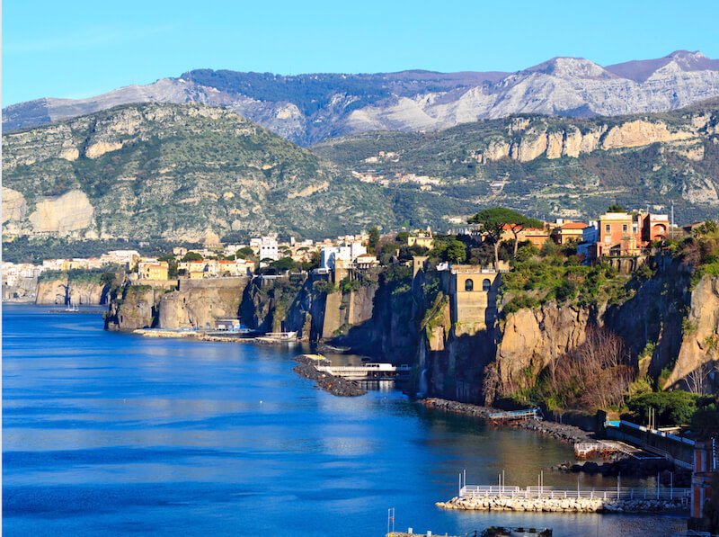 the charming town of sorrento located on cliffsides above the water