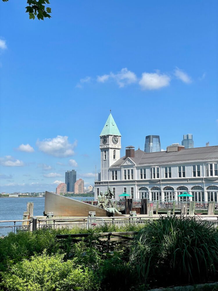 views of the battery including a sign that says pier a on a dock