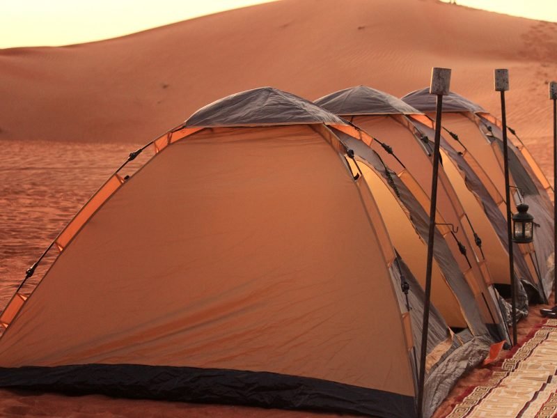 tents in the desert in dubai