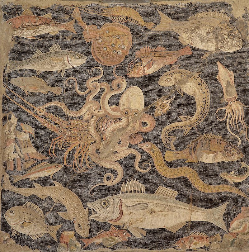 mosaic of an underwater scene