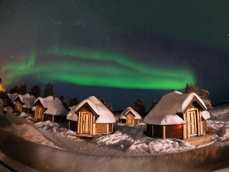 view of northern lights cabins